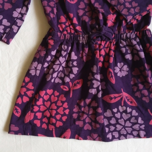 joe fresh purple floral long sleeve mock neck tunic dress 12 months baby girl - Picture 5 of 6